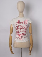 JR CORE SMARTEN ITS NOT EASY 3D RIBBON TEE RO1