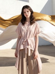 EID ELITE Amal Embroidery Top With Ribbon Belt RO1