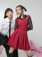 PT Metal V Square Neck Mini Dress