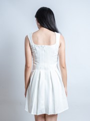 PT Metal V Square Neck Mini Dress