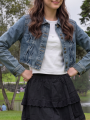 JR PG Plait Front Denim Jacket