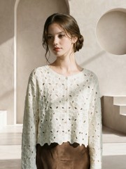 EID Flower Crochet Cardigan