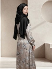 ELITE Satin Flower Print Gamis