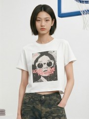 JR CORE NRC Long Live Queen Semi Crop Tee