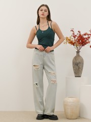 SEA Ripped Loose Light Denim