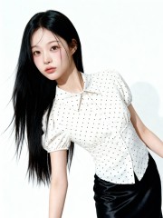 Jess Polka Back Elastic Shirt