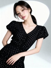 Beth Polka Dress FREE SCRUNCHIE