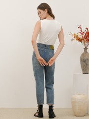 SEA Ripped Wash Dark Blue Denim