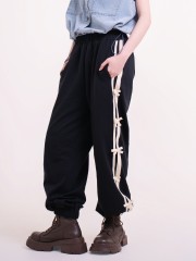 JR DITOX Side Ribbon Shoe Lace Track Pants