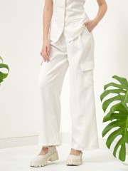 FELIZ23 Abigail Utility Pocket Wide Leg Trousers Pants