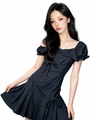 Faye Grid Lines Dress