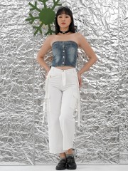 Wrena Tube Denim Top